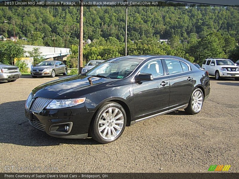 Tuxedo Black Metallic / Light Camel/Olive Ash 2010 Lincoln MKS AWD Ultimate Package