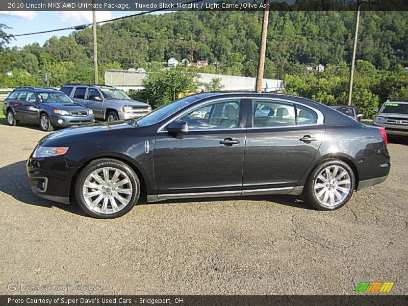 Tuxedo Black Metallic / Light Camel/Olive Ash 2010 Lincoln MKS AWD Ultimate Package