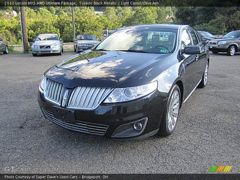 Tuxedo Black Metallic / Light Camel/Olive Ash 2010 Lincoln MKS AWD Ultimate Package