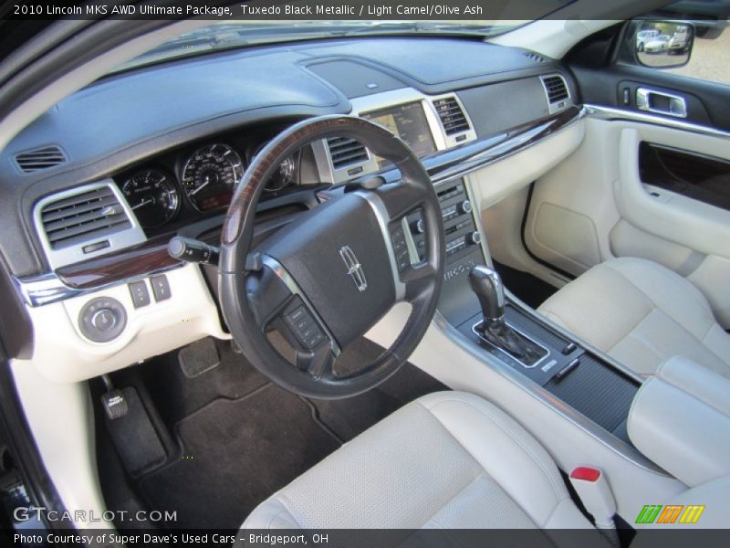 Tuxedo Black Metallic / Light Camel/Olive Ash 2010 Lincoln MKS AWD Ultimate Package