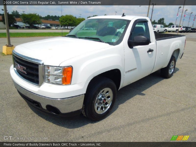 Summit White / Dark Titanium 2008 GMC Sierra 1500 Regular Cab