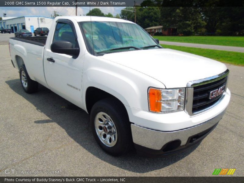 Summit White / Dark Titanium 2008 GMC Sierra 1500 Regular Cab