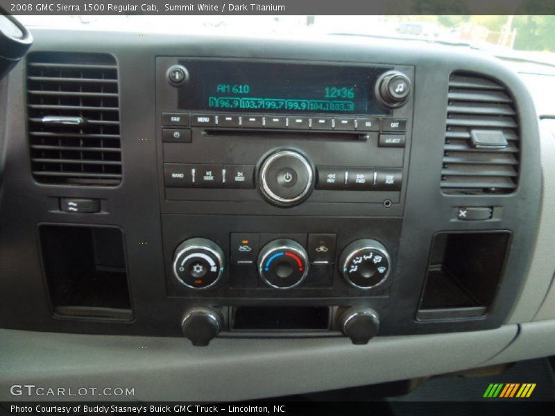 Summit White / Dark Titanium 2008 GMC Sierra 1500 Regular Cab