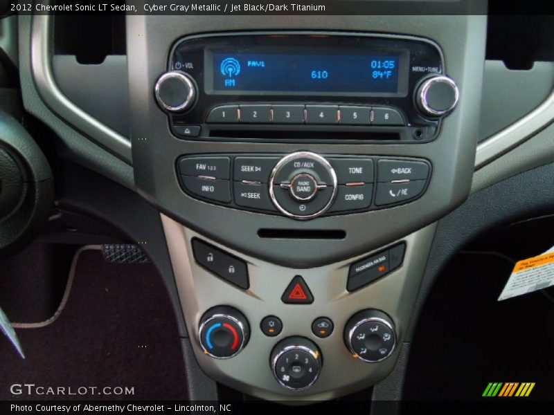 Cyber Gray Metallic / Jet Black/Dark Titanium 2012 Chevrolet Sonic LT Sedan