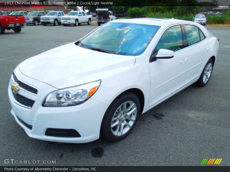 Summit White / Cocoa/Light Neutral 2013 Chevrolet Malibu ECO