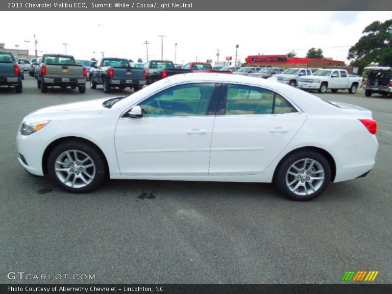 Summit White / Cocoa/Light Neutral 2013 Chevrolet Malibu ECO