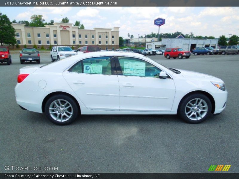 Summit White / Cocoa/Light Neutral 2013 Chevrolet Malibu ECO