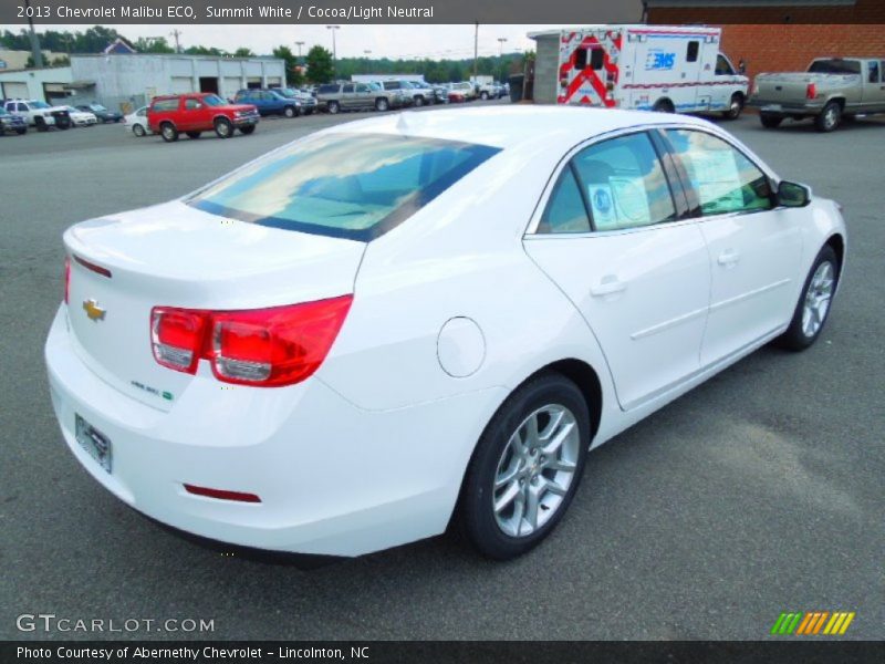 Summit White / Cocoa/Light Neutral 2013 Chevrolet Malibu ECO