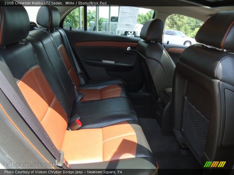 White / Ebony/Brick Red 2008 Chevrolet Malibu LTZ Sedan