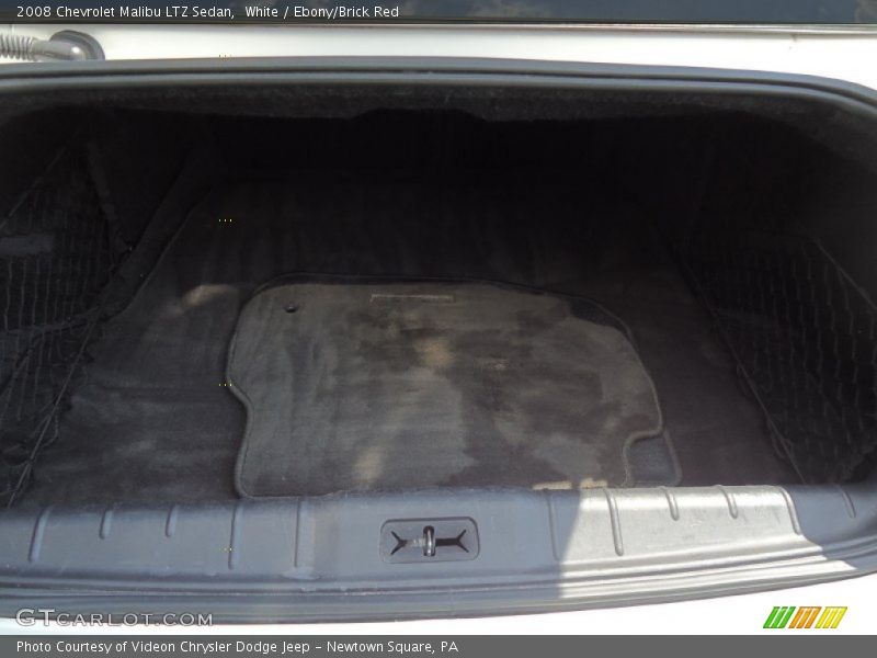 White / Ebony/Brick Red 2008 Chevrolet Malibu LTZ Sedan