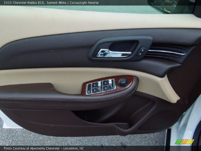 Summit White / Cocoa/Light Neutral 2013 Chevrolet Malibu ECO