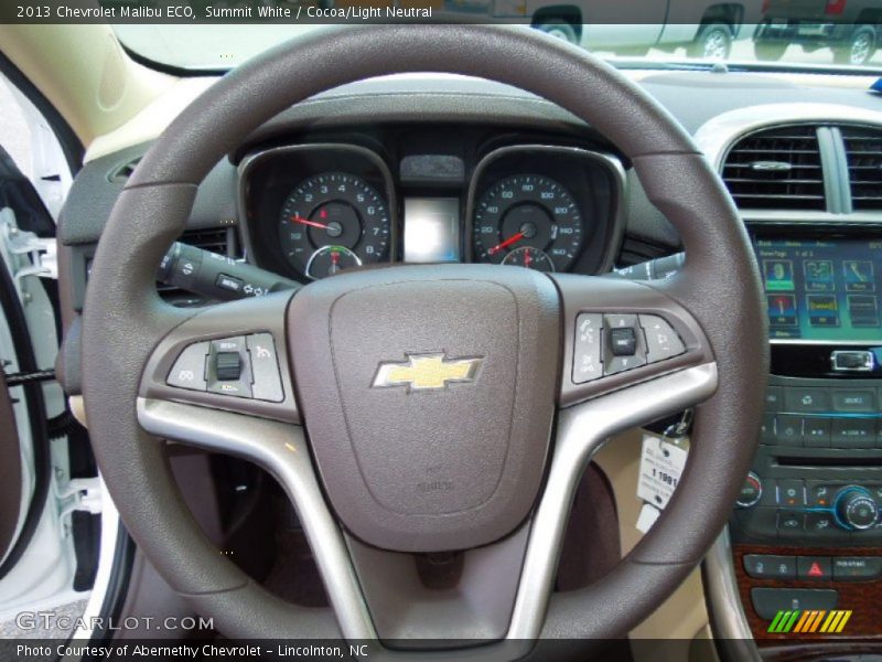 Summit White / Cocoa/Light Neutral 2013 Chevrolet Malibu ECO