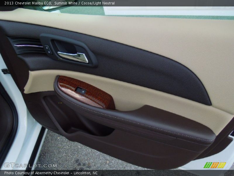 Summit White / Cocoa/Light Neutral 2013 Chevrolet Malibu ECO
