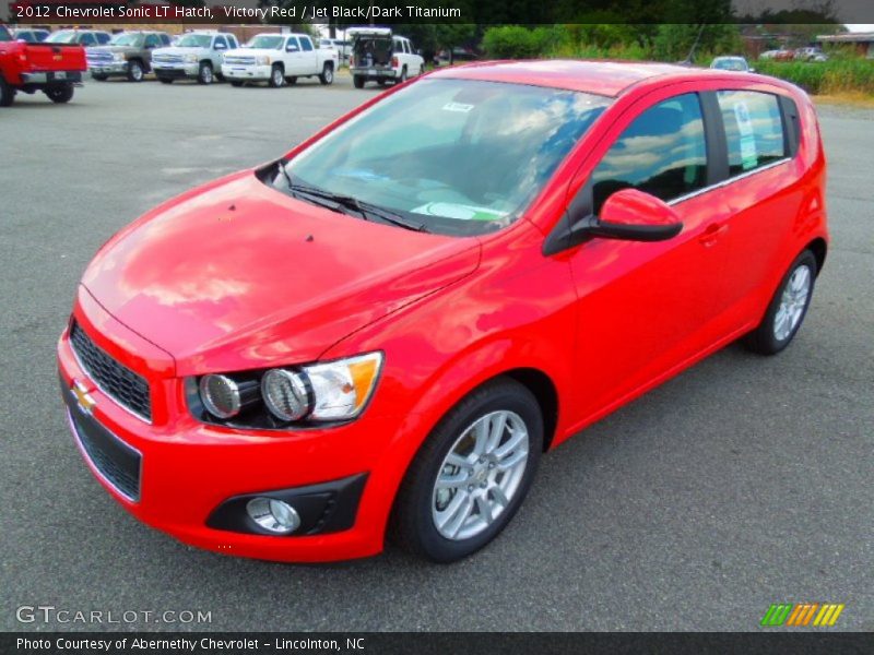 Victory Red / Jet Black/Dark Titanium 2012 Chevrolet Sonic LT Hatch