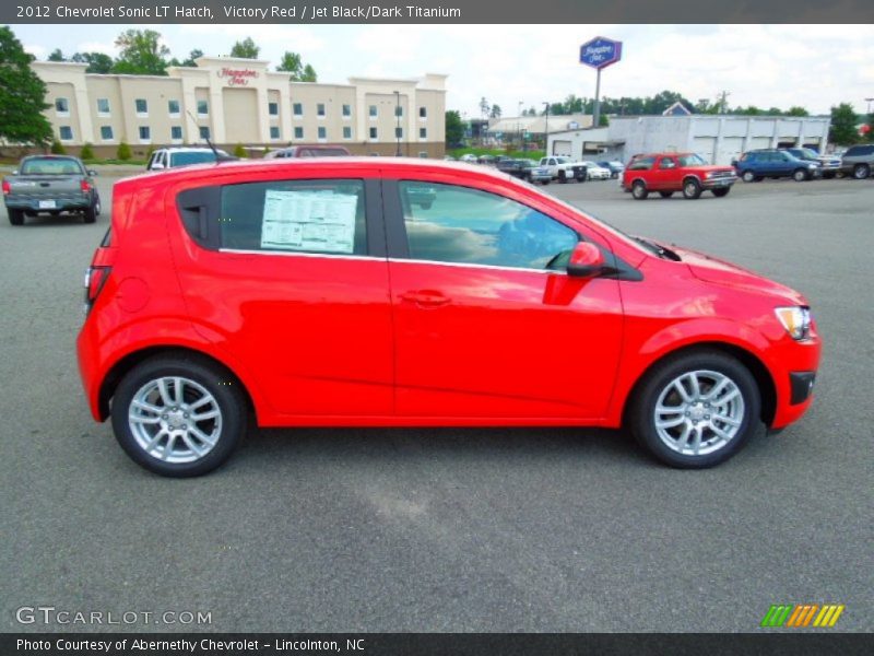 Victory Red / Jet Black/Dark Titanium 2012 Chevrolet Sonic LT Hatch