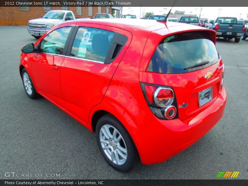Victory Red / Jet Black/Dark Titanium 2012 Chevrolet Sonic LT Hatch