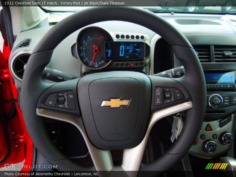 Victory Red / Jet Black/Dark Titanium 2012 Chevrolet Sonic LT Hatch