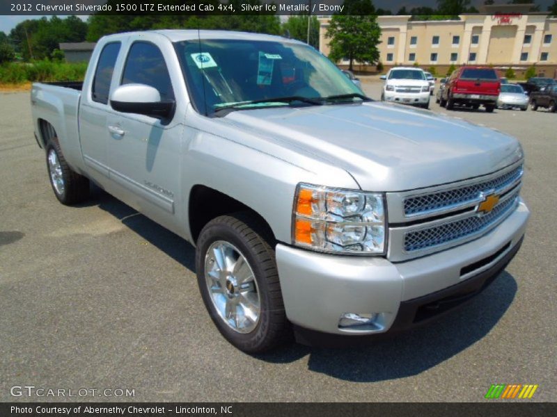 Silver Ice Metallic / Ebony 2012 Chevrolet Silverado 1500 LTZ Extended Cab 4x4