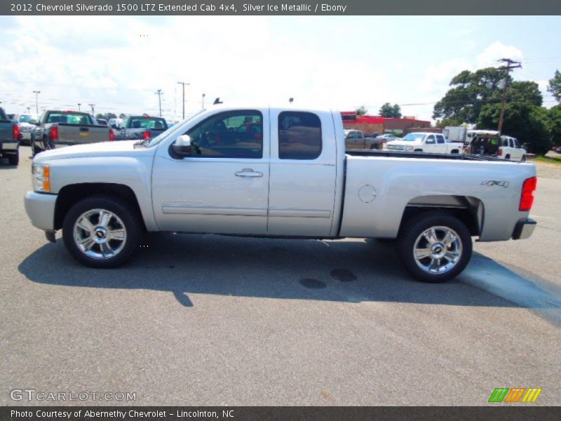 Silver Ice Metallic / Ebony 2012 Chevrolet Silverado 1500 LTZ Extended Cab 4x4