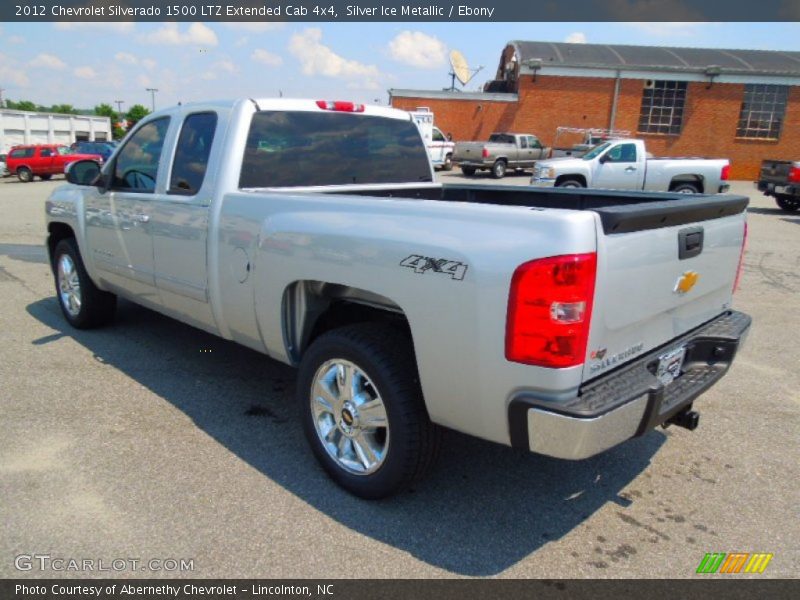Silver Ice Metallic / Ebony 2012 Chevrolet Silverado 1500 LTZ Extended Cab 4x4