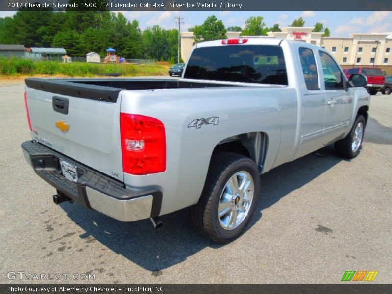 Silver Ice Metallic / Ebony 2012 Chevrolet Silverado 1500 LTZ Extended Cab 4x4