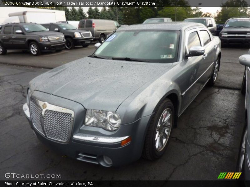 Satin Jade Pearlcoat / Dark Slate Gray/Light Graystone 2006 Chrysler 300 C HEMI