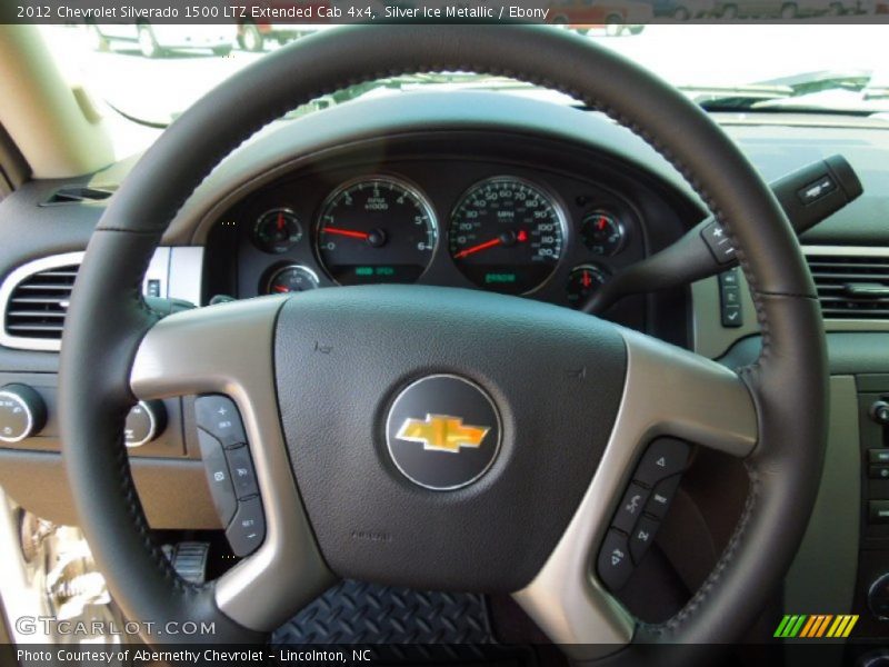 Silver Ice Metallic / Ebony 2012 Chevrolet Silverado 1500 LTZ Extended Cab 4x4