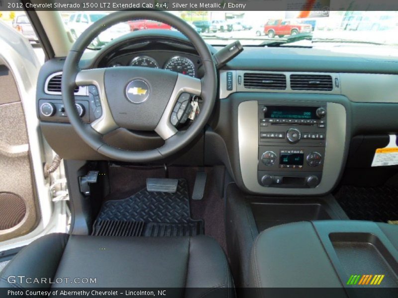 Silver Ice Metallic / Ebony 2012 Chevrolet Silverado 1500 LTZ Extended Cab 4x4