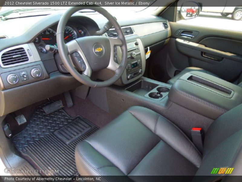 Silver Ice Metallic / Ebony 2012 Chevrolet Silverado 1500 LTZ Extended Cab 4x4