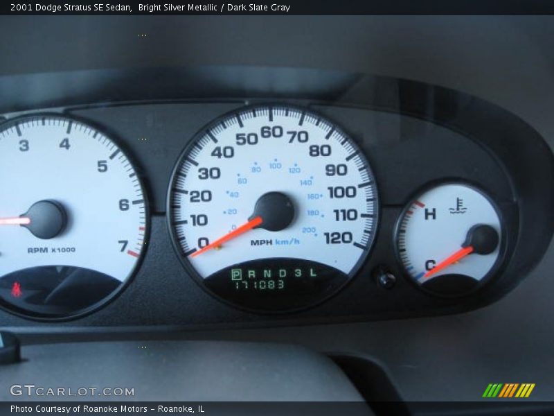 Bright Silver Metallic / Dark Slate Gray 2001 Dodge Stratus SE Sedan
