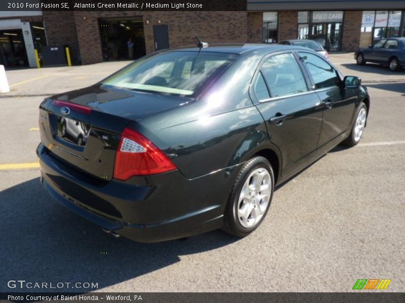Atlantis Green Metallic / Medium Light Stone 2010 Ford Fusion SE