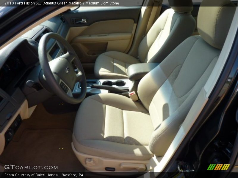 Atlantis Green Metallic / Medium Light Stone 2010 Ford Fusion SE