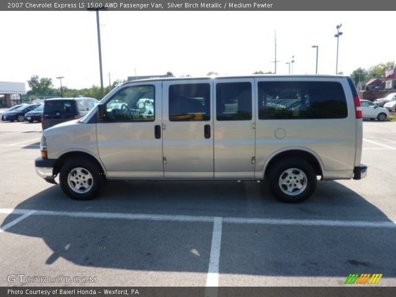 Silver Birch Metallic / Medium Pewter 2007 Chevrolet Express LS 1500 AWD Passenger Van