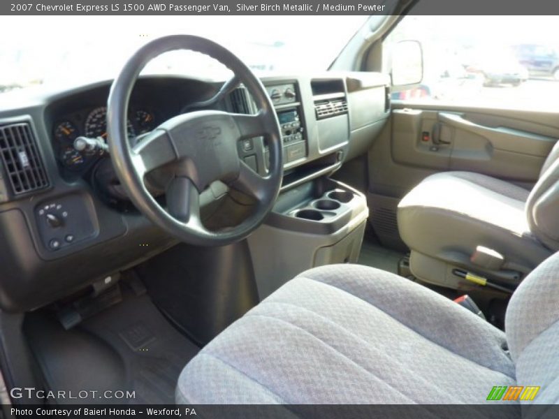 Silver Birch Metallic / Medium Pewter 2007 Chevrolet Express LS 1500 AWD Passenger Van