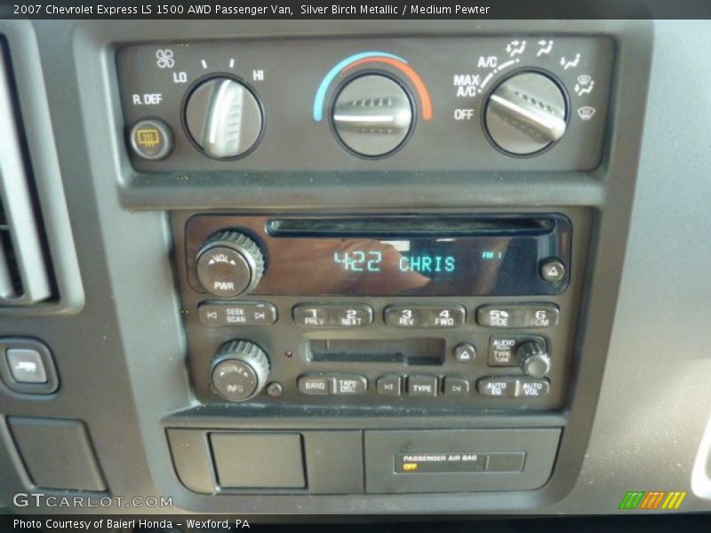Silver Birch Metallic / Medium Pewter 2007 Chevrolet Express LS 1500 AWD Passenger Van