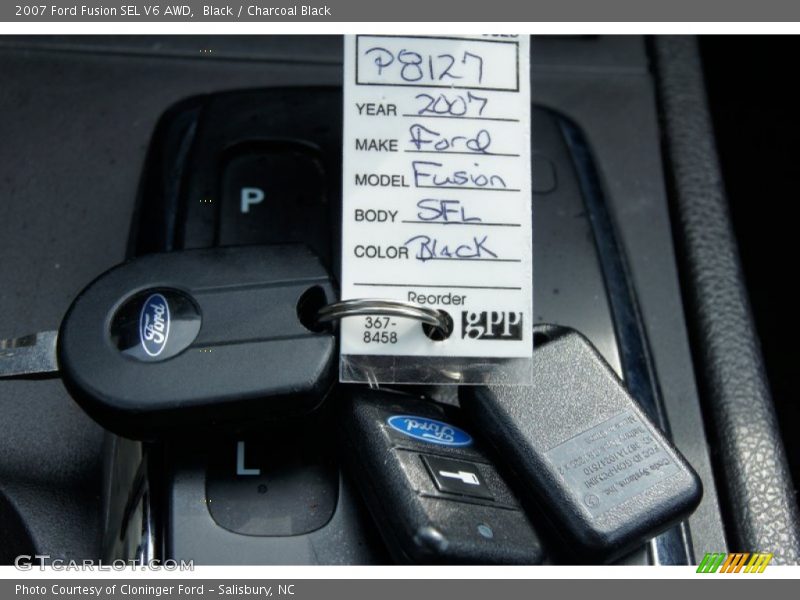 Black / Charcoal Black 2007 Ford Fusion SEL V6 AWD
