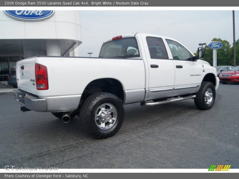 Bright White / Medium Slate Gray 2006 Dodge Ram 3500 Laramie Quad Cab 4x4