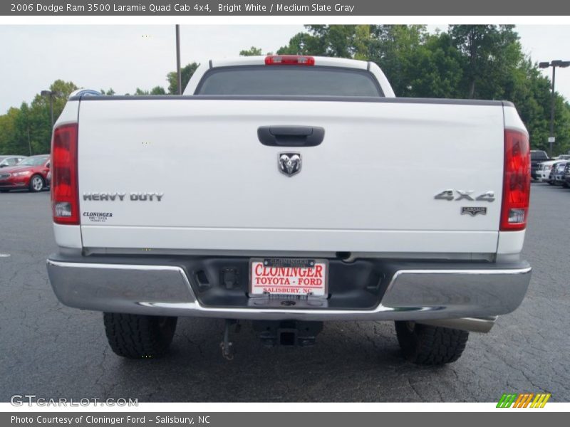 Bright White / Medium Slate Gray 2006 Dodge Ram 3500 Laramie Quad Cab 4x4