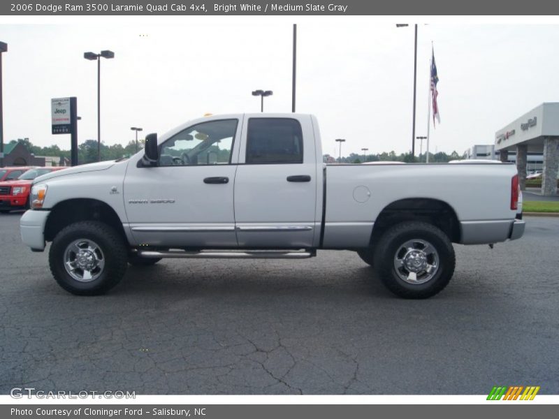 Bright White / Medium Slate Gray 2006 Dodge Ram 3500 Laramie Quad Cab 4x4