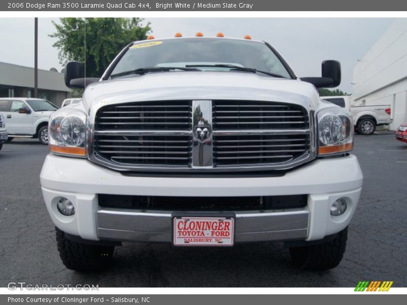 Bright White / Medium Slate Gray 2006 Dodge Ram 3500 Laramie Quad Cab 4x4