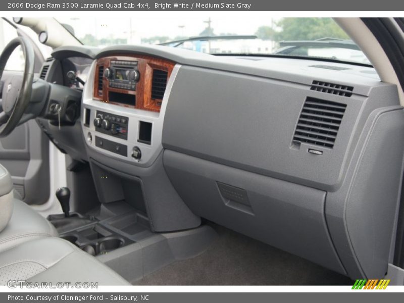 Bright White / Medium Slate Gray 2006 Dodge Ram 3500 Laramie Quad Cab 4x4