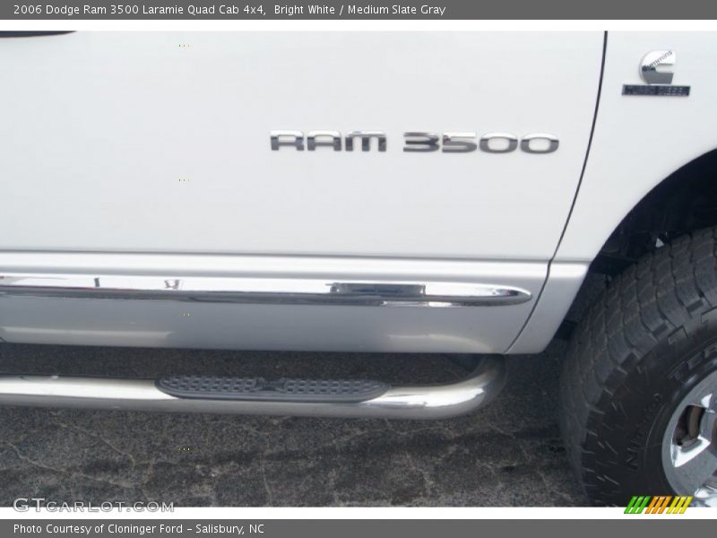 Bright White / Medium Slate Gray 2006 Dodge Ram 3500 Laramie Quad Cab 4x4