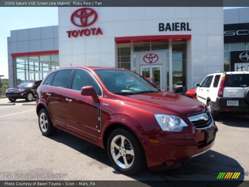 Ruby Red / Tan 2009 Saturn VUE Green Line Hybrid