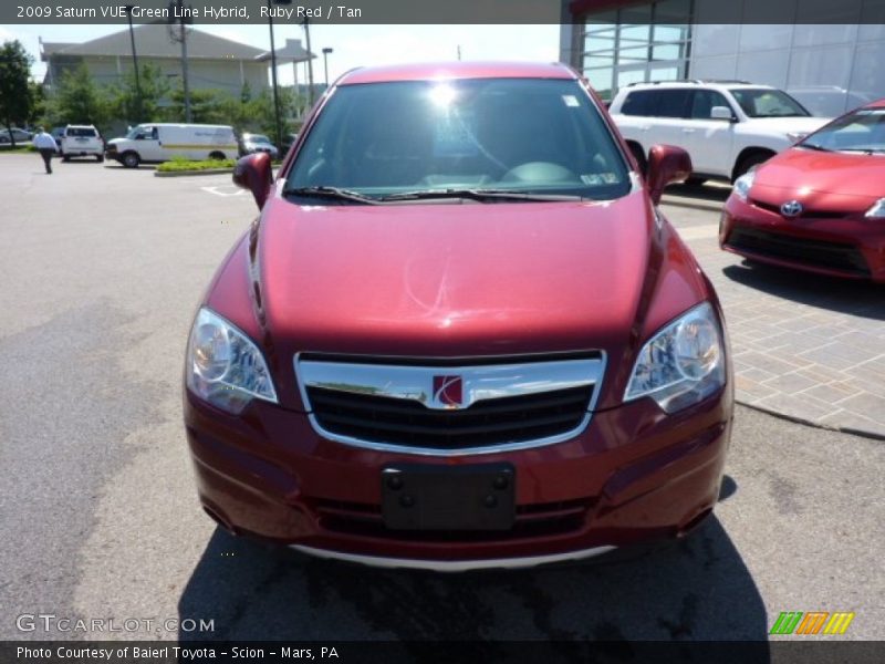 Ruby Red / Tan 2009 Saturn VUE Green Line Hybrid