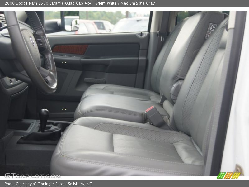 Bright White / Medium Slate Gray 2006 Dodge Ram 3500 Laramie Quad Cab 4x4