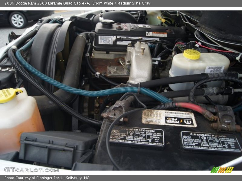 Bright White / Medium Slate Gray 2006 Dodge Ram 3500 Laramie Quad Cab 4x4