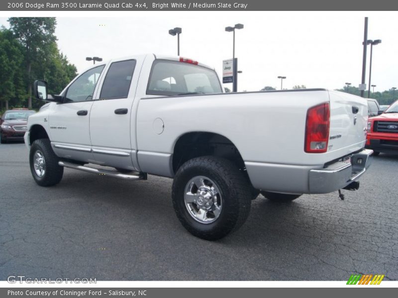 Bright White / Medium Slate Gray 2006 Dodge Ram 3500 Laramie Quad Cab 4x4
