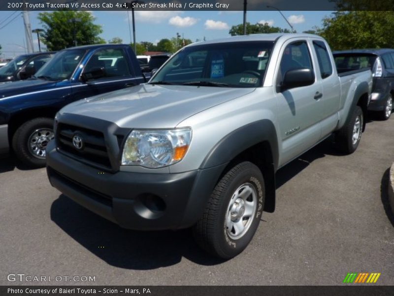 Silver Streak Mica / Graphite Gray 2007 Toyota Tacoma V6 Access Cab 4x4