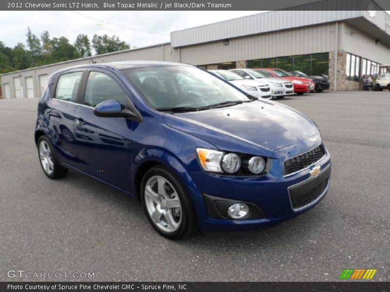 Blue Topaz Metallic / Jet Black/Dark Titanium 2012 Chevrolet Sonic LTZ Hatch