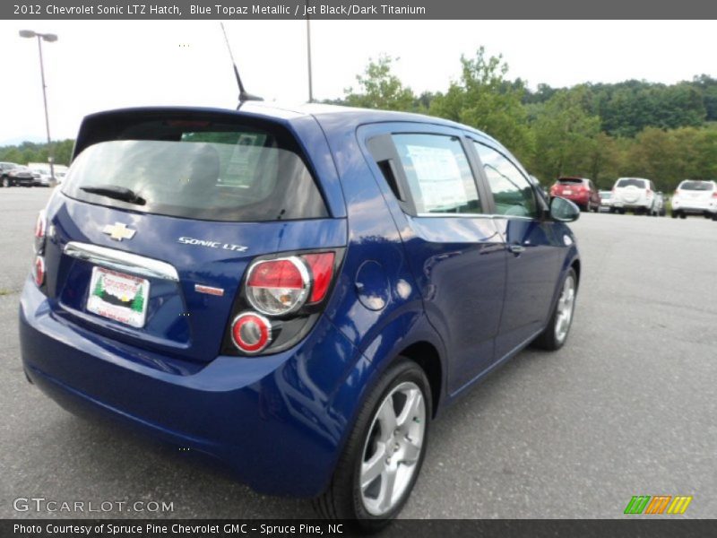 Blue Topaz Metallic / Jet Black/Dark Titanium 2012 Chevrolet Sonic LTZ Hatch